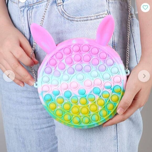 NEW! Tie Dye Push Pop Bubbles Shoulder Bag Purse Pop Its Cross Body - Picture 1 of 2